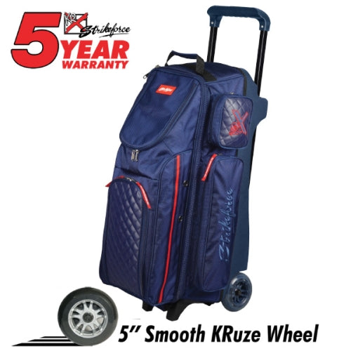 Diamond triple roller 3 Bowling ball roller bag