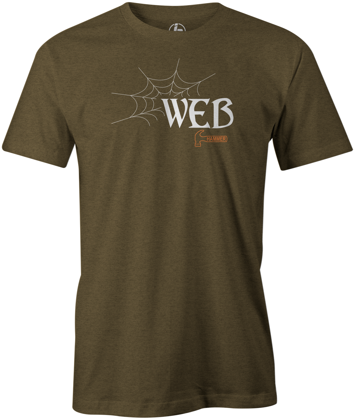 Hammer Web Men's T-shirt, Army Green, Bowling, Bowling Ball, tshirt, tee, tee-shirt, tee shirt, web tour, black widow, bill o'neil, shannon o'keefe