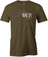 Hammer Web Men's T-shirt, Army Green, Bowling, Bowling Ball, tshirt, tee, tee-shirt, tee shirt, web tour, black widow, bill o'neil, shannon o'keefe