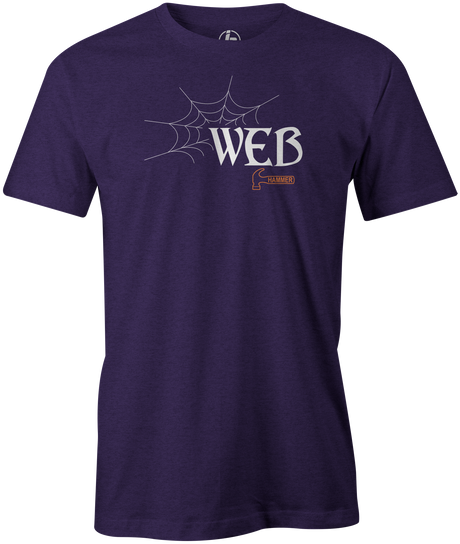 Hammer Web Men's T-shirt, Purple, Bowling, Bowling Ball, tshirt, tee, tee-shirt, tee shirt, web tour, black widow, bill o'neil, shannon o'keefe