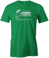 Tis' the season for Christmas bowling tee shirts. Show your Merriness on and off the lanes with the Hammer Holiday T-shirt!  ugly t-shirt comes in red and black colors. Show your holiday spirit with this shirt that helps you hook the ball at your office party or night out with your friends!  Bowling gift holiday gift guide. Tee-shirt gift. Christmas Tree