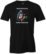 Tis' the season for ugly Christmas bowling tee shirt sweaters. Our "Hook, Hook, Hook!" ugly t-shirt comes in green, red, and black colors. Show your holiday spirit with this shirt that helps you hook the ball at your office party or night out with your friends!