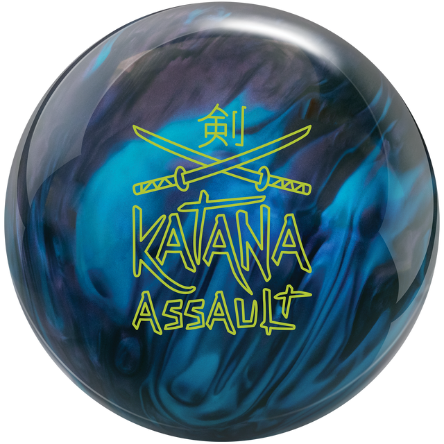 The Katana Assault has an RG of 2.501, a diff of 0.051, and an intermediate differential of 0.020. This core yields a quick response to friction and a lot of continuation through the pins. Inside Bowling Pro Shop powered by Ray Orf's in St. Louis MO USA. Best prices online with free shipping on all orders over $75.