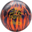 The Katana Strike has an RG of 2.501, a differential of 0.051, and an intermediate differential of 0.020. The Strike, like its predecessor, the Katana Assault, yields a quick response to friction and lots of continuation through the pins. The Katana Strike uses the same base cover HyperKinetic22 Inside Bowling Pro Shop.