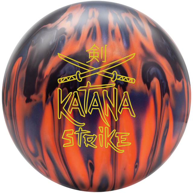 The Katana Strike has an RG of 2.501, a differential of 0.051, and an intermediate differential of 0.020. The Strike, like its predecessor, the Katana Assault, yields a quick response to friction and lots of continuation through the pins. The Katana Strike uses the same base cover HyperKinetic22 Inside Bowling Pro Shop.
