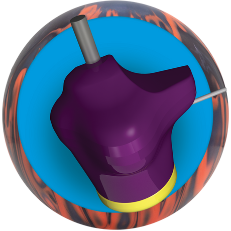 The Katana Strike has an RG of 2.501, a differential of 0.051, and an intermediate differential of 0.020. The Strike, like its predecessor, the Katana Assault, yields a quick response to friction and lots of continuation through the pins. The Katana Strike uses the same base cover HyperKinetic22 Inside Bowling Pro Shop.