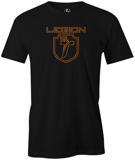 track-legion-pearl bowling ball logo tee shirt bowler tshirt