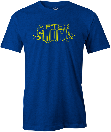 After Shock Men's T-shirt, Blue, Bowling, tee, tee-shirt, tee shirt, tshirt, retro