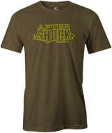 After Shock Men's T-shirt, Army Green, Bowling, tee, tee-shirt, tee shirt, tshirt, retro