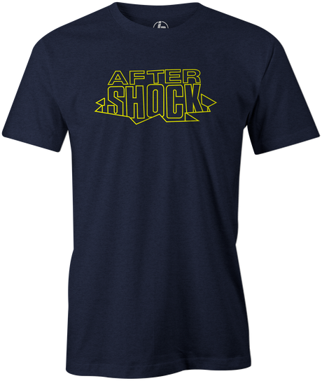 After Shock Men's T-shirt, Navy, Bowling, tee, tee-shirt, tee shirt, tshirt, retro