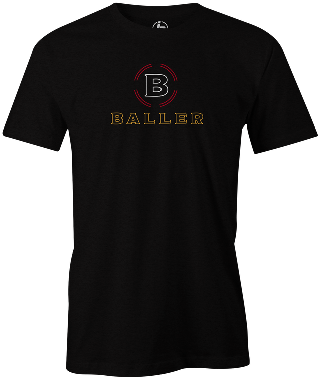 Baller Bowling Men's T-Shirt, Black, tee, tee-shirt, tee shirt, teeshirt, tshirt, t shirt, bowling ball, kyle sherman, trick shots, white dot