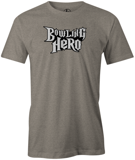 Bowling Hero Men's T-shirt, Grey, tee-shirt, tee, Tshirt, bowler, guitar hero