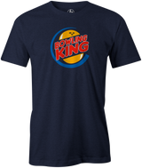 Bowling King Men's T-shirt, Navy, tee, tshirt, burger king, bowler, tee-shirt, funny, novelty