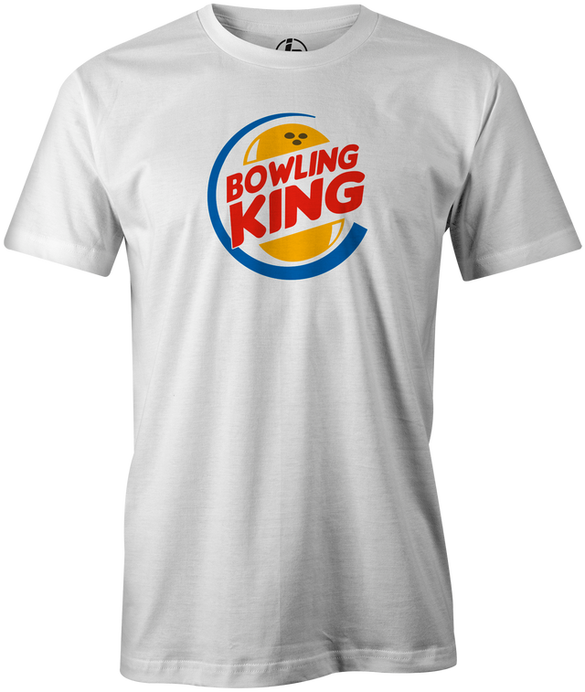 Bowling King Men's T-shirt, White, tee, tshirt, burger king, bowler, tee-shirt, funny, novelty