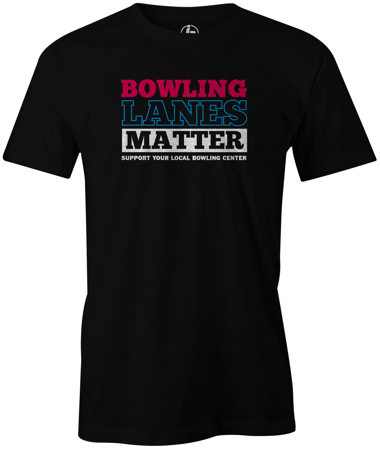 Bowling Lanes Matter Men's T-shirt, Black,  cool, awesome, fun, tee, tee shirt, tee-shirt, vintage, original, league bowling shirt, tournament shirt