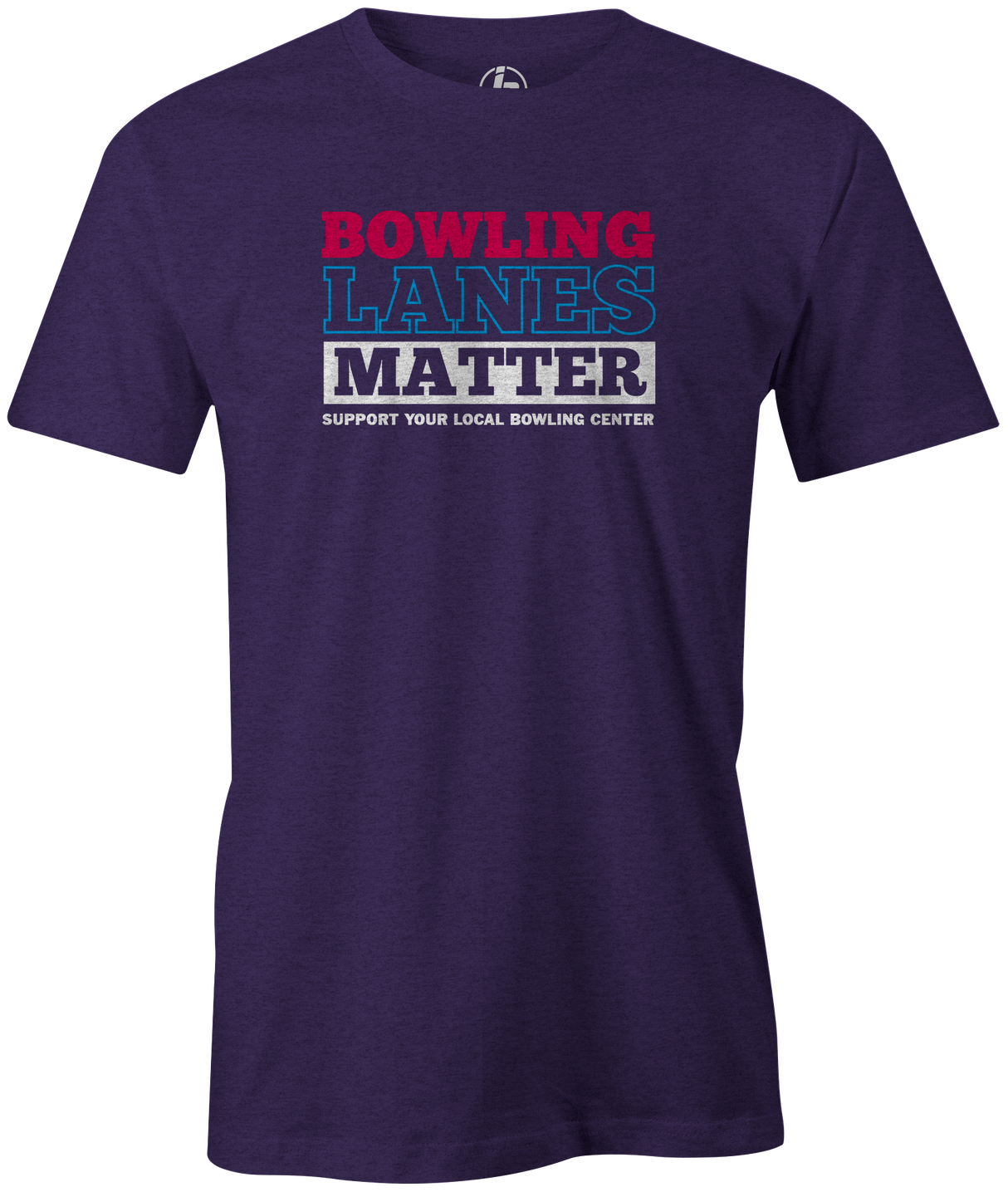 Bowling Lanes Matter Men's T-shirt, Purple,  cool, awesome, fun, tee, tee shirt, tee-shirt, vintage, original, league bowling shirt, tournament shirt