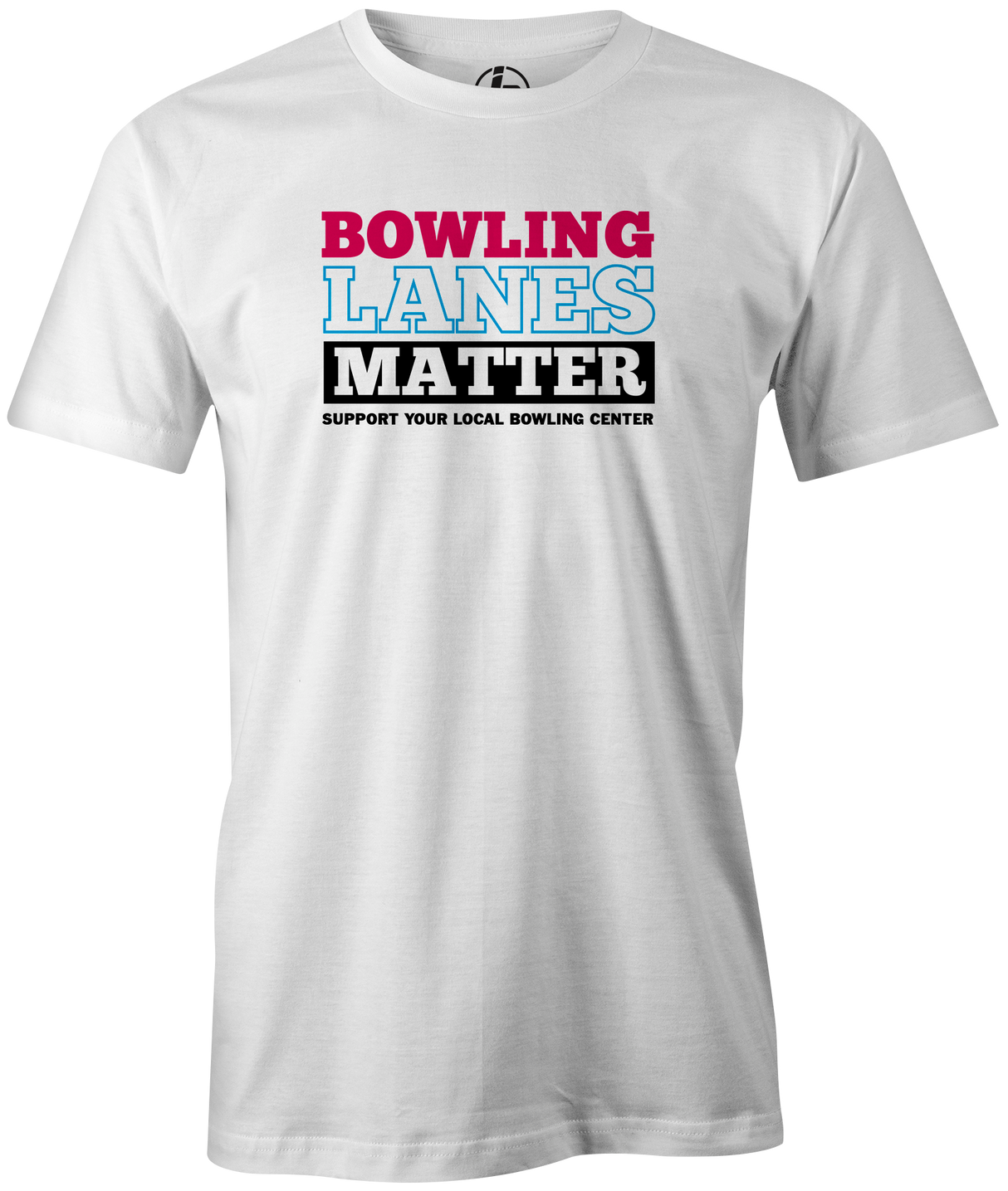 Bowling Lanes Matter Men's T-shirt, White,  cool, awesome, fun, tee, tee shirt, tee-shirt, vintage, original, league bowling shirt, tournament shirt