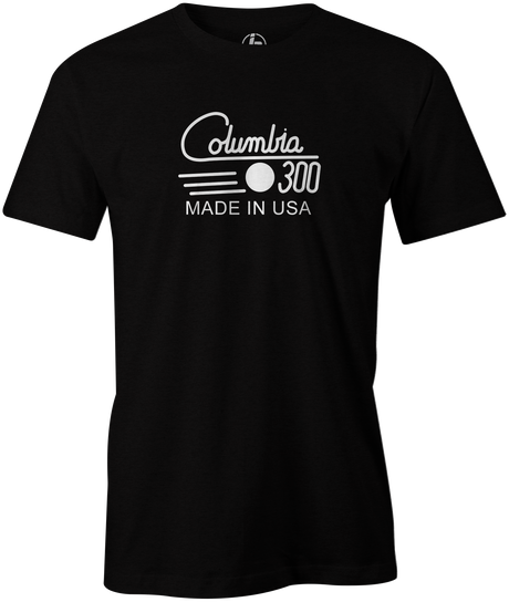 Columbia 300 Retro Men's T-Shirt, Black, tshirt, tee, tee-shirt, tee shirt, retro, cool, bowling ball