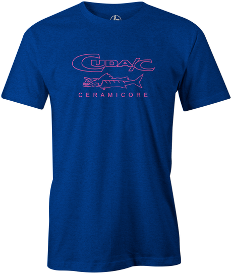 Cuda/C Men's T-Shirt, Bowling, Blue, Retro, throwback, vintage, old school, bowling ball, fish, tee, tee-shirt, tee shirt, tshirt.