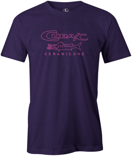 Cuda/C Men's T-Shirt, Bowling, Purple, Retro, throwback, vintage, old school, bowling ball, fish, tee, tee-shirt, tee shirt, tshirt.