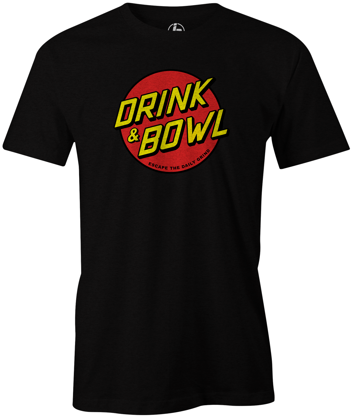 Drink & Bowl Pop Culture Bowling T-Shirt Black