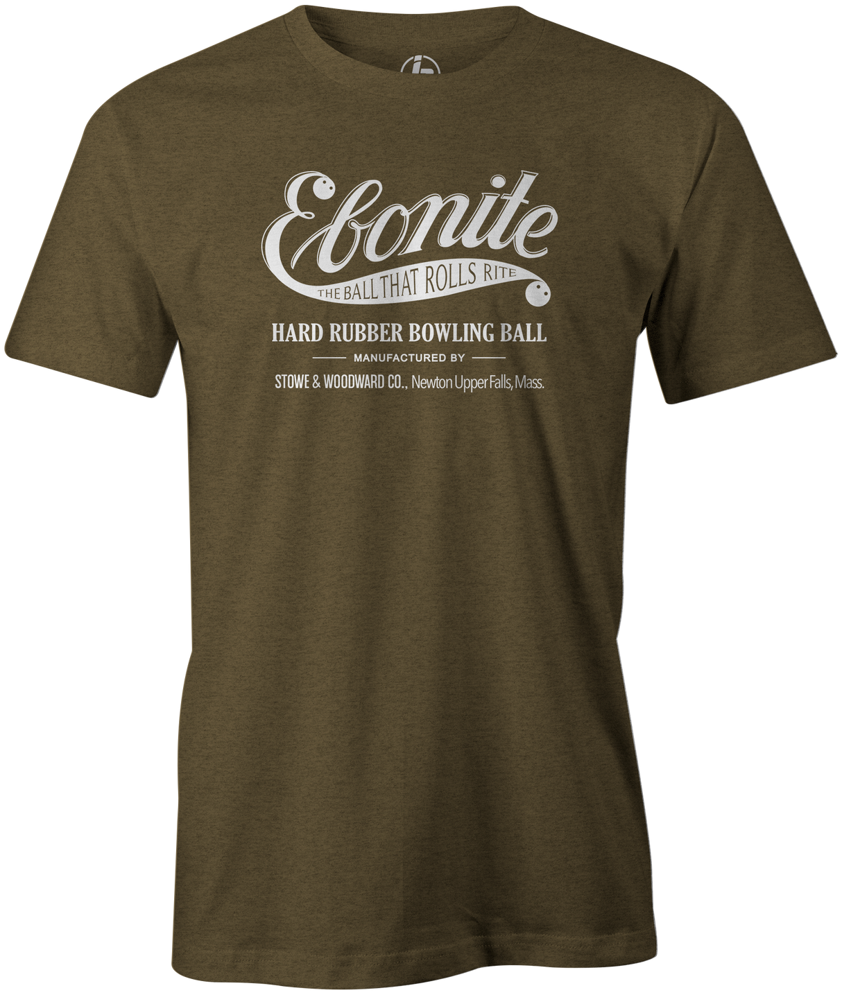 Ebonite Bowling T-Shirt Vintage Logo Army Green