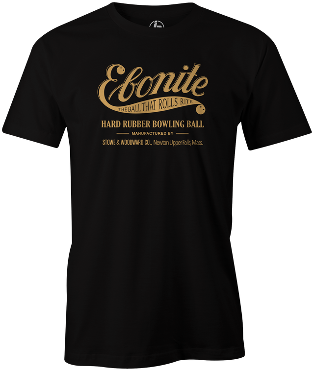 Ebonite Bowling T-Shirt Vintage Logo Black Vintage