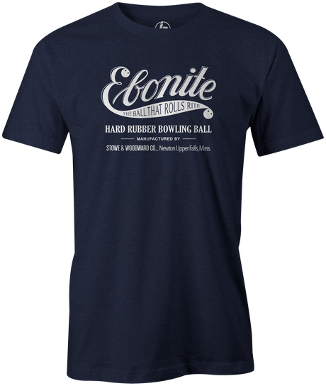 Ebonite Bowling T-Shirt Vintage Logo Black Navy