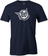 Faball Enterprises Men's T-Shirt, Navy, Bowling, tshirt, tee, tee shirt, tee-shirt, old school, throw back, purple hammer, blue hammer, black hammer, pink hammer, bowling ball. 