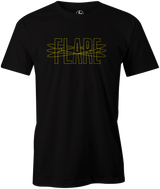 Track Flare Men's T-Shirt, Black, track bowling, bowling ball, bowling ball logo, track, retro, old school, throwback, vintage, tshirt, tee, tee-shirt, tee shirt.