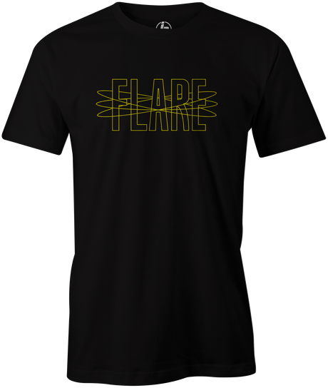 Track Flare Men's T-Shirt, Black, track bowling, bowling ball, bowling ball logo, track, retro, old school, throwback, vintage, tshirt, tee, tee-shirt, tee shirt.
