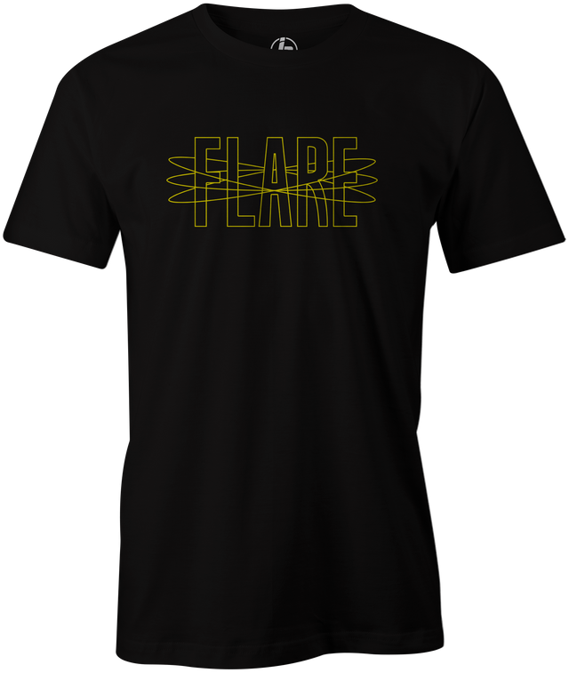 Track Flare Men's T-Shirt, Black, track bowling, bowling ball, bowling ball logo, track, retro, old school, throwback, vintage, tshirt, tee, tee-shirt, tee shirt.