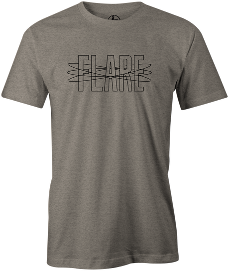 Track Flare Men's T-Shirt, Grey, track bowling, bowling ball, bowling ball logo, track, retro, old school, throwback, vintage, tshirt, tee, tee-shirt, tee shirt.