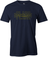 Track Flare Men's T-Shirt, Navy, track bowling, bowling ball, bowling ball logo, track, retro, old school, throwback, vintage, tshirt, tee, tee-shirt, tee shirt.