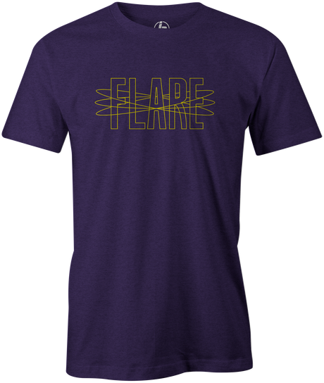 Track Flare Men's T-Shirt, Purple, track bowling, bowling ball, bowling ball logo, track, retro, old school, throwback, vintage, tshirt, tee, tee-shirt, tee shirt.