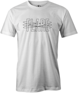 Track Flare Men's T-Shirt, White, track bowling, bowling ball, bowling ball logo, track, retro, old school, throwback, vintage, tshirt, tee, tee-shirt, tee shirt.