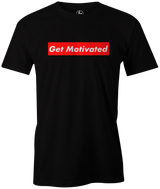 Motiv Bowling Get Motivated Supreme Bowling Shirt Brand Ball League Tournament Jersey Black