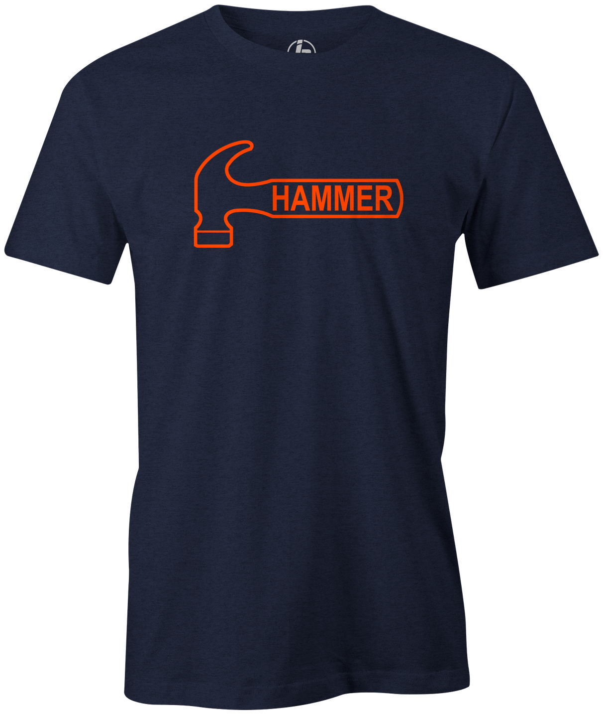 It's Hammer Time! Wear this iconic logo with pride. This tee features Hammer's orange logo. Bill o'neill. This is the perfect gift for any Hammer bowling fan or avid bowler! Grab this awesome t-shirt and be a part of the team!  Tshirt, tee, tee-shirt, tee shirt, Pro shop. League bowling team shirt. PBA. PWBA. USBC. Junior Gold. Youth bowling. Tournament t-shirt. Men's. Bowling ball. Black widow. Purple Hammer.