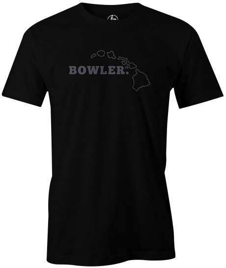 Hawaii State Men's Bowling T-shirt, Black, Cool, novelty, tshirt, tee, tee-shirt, tee shirt, teeshirt, team, comfortable