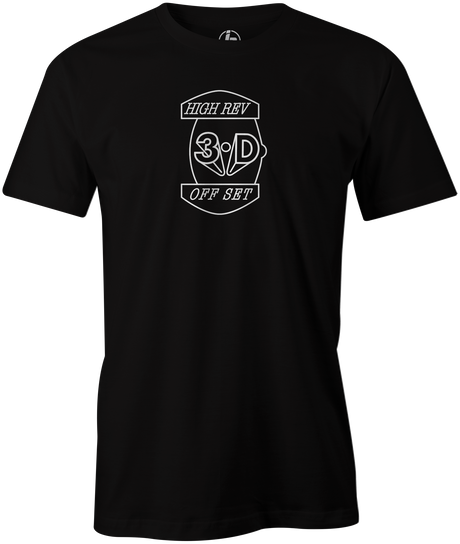 3D Off Set Hammer Bowling T-Shirt Black