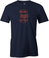 3D Off Set Hammer Bowling T-Shirt Black Navy