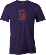 3D Off Set Hammer Bowling T-Shirt Black Purple