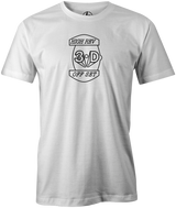 3D Off Set Hammer Bowling T-Shirt White