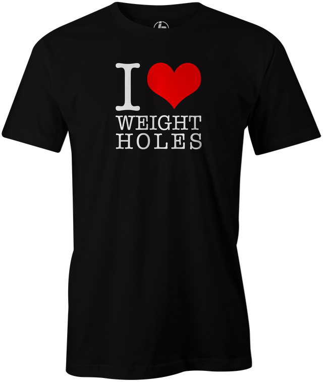 I Love Weight Holes Men's Shirt, Black, funny, novelty, bowling, t-shirt, tshirt, tee, tee-shirt, tees