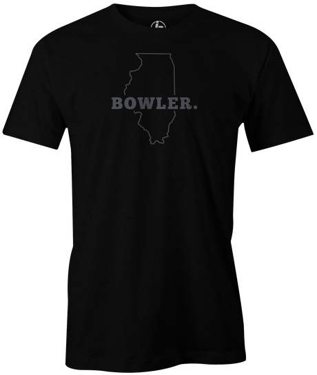 Illinois State Men's Bowling T-shirt, Black, Cool, novelty, tshirt, tee, tee-shirt, tee shirt, teeshirt, team, comfortable