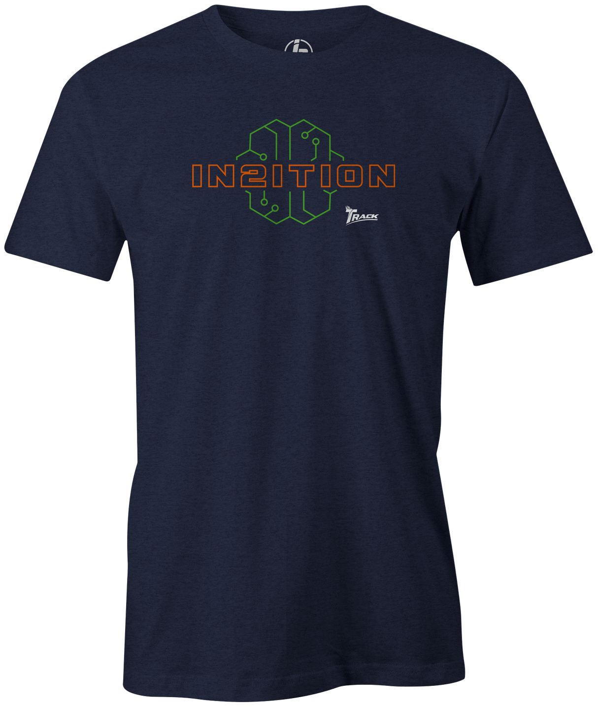 Track In2ition Men's T-Shirt, Navy, Bowling Ball, Bowling, Tee, tshirt, tee-shirt, tee shirt, track bowling, smart bowling