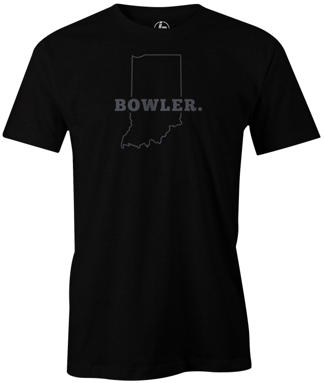 Indiana State Men's Bowling T-shirt, Black, Cool, novelty, tshirt, tee, tee-shirt, tee shirt, teeshirt, team, comfortable