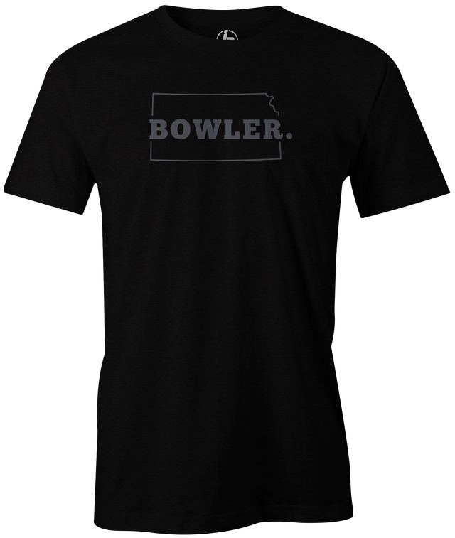 Kansas State Men's Bowling T-shirt, Black, Cool, novelty, tshirt, tee, tee-shirt, tee shirt, teeshirt, team, comfortable