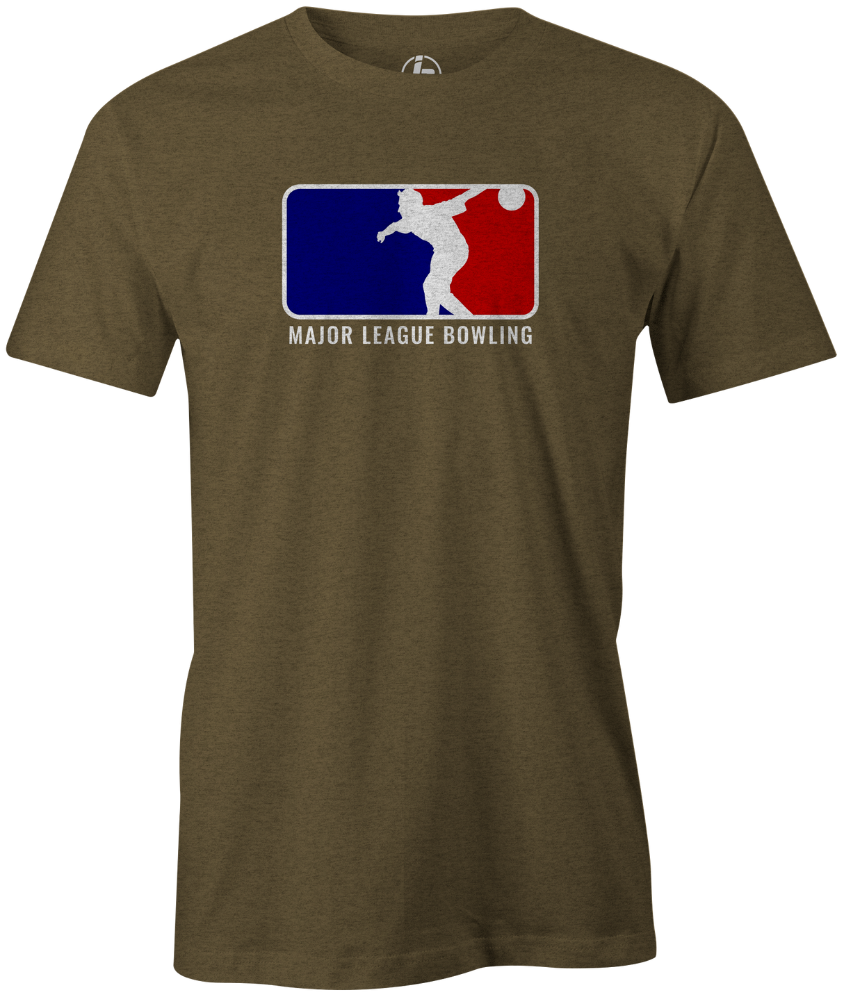 Major League Bowling Men's T-shirt, Army Green, Cool, Novelty, tshirt, tee-shirt, tee, funny