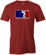Major League Bowling Men's T-shirt, Dark Red, Cool, Novelty, tshirt, tee-shirt, tee, funny